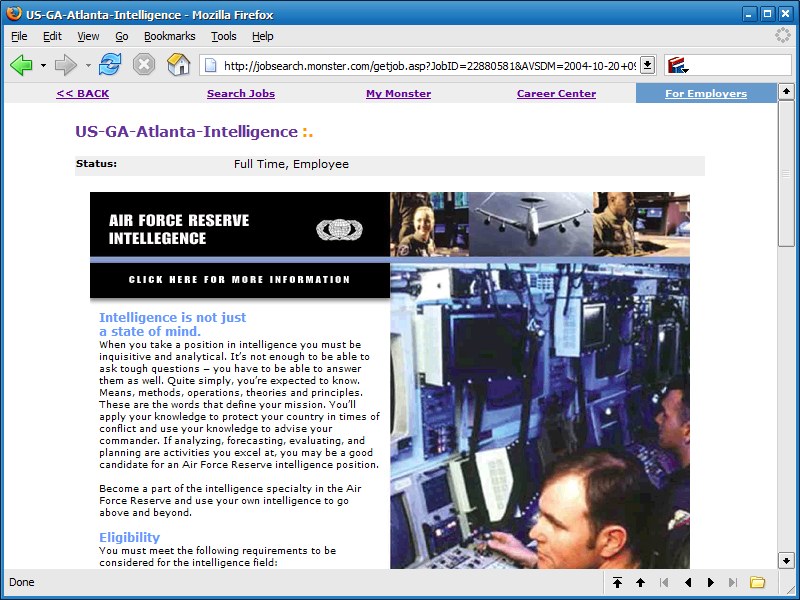 Air Force Reserve Intellegence