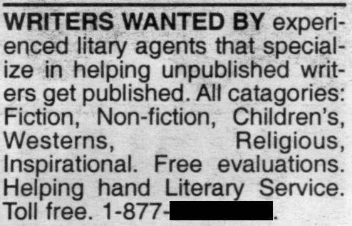 Experienced litary agents