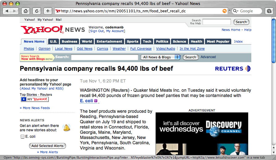 94,400 pounds of frozen ground beef panties