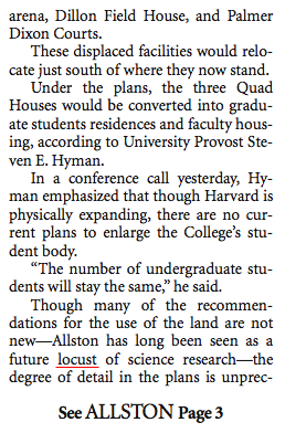Allston has long been seen as a future locust of science research
