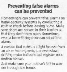 Preventing false alarms can be prevented