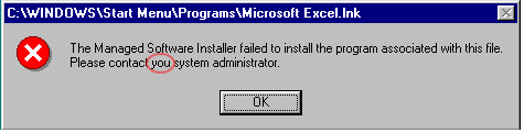 Contact you system administrator
