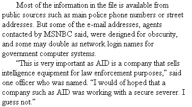 I would of hoped...AID was working with a secure severer