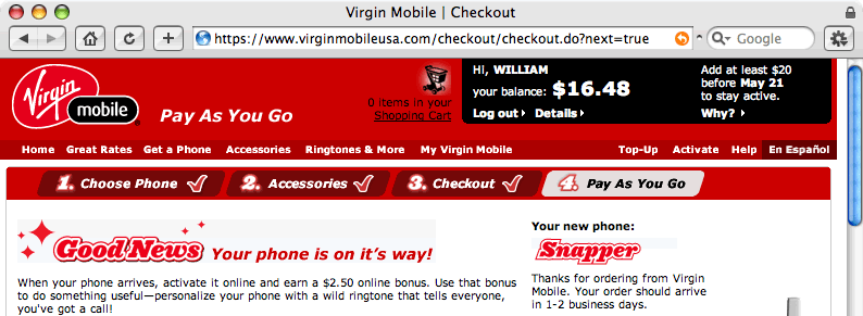Your phone is on it's way!